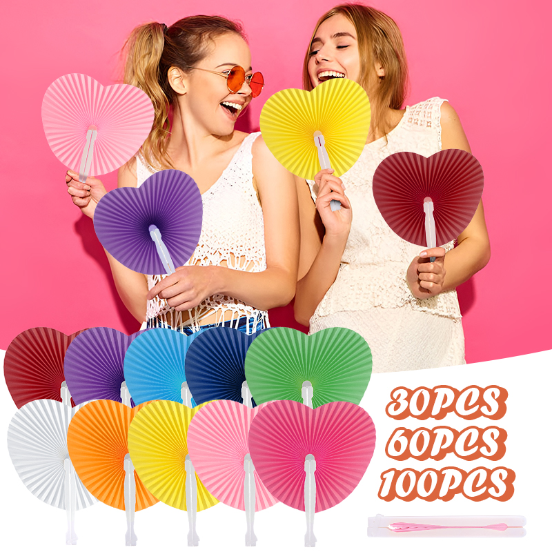 Wedding Supply List - Colorful Heart Shaped Fan to Give