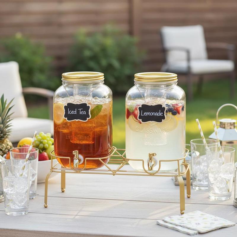Wedding Tap - Glass Liquid Container 2 Gallon 2