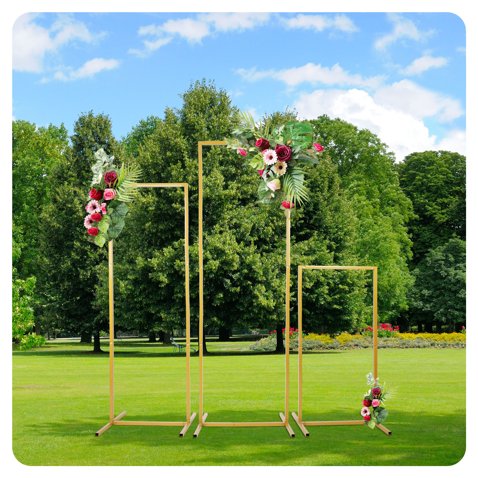 Wedding Balloon Arch - Wedding Arch Metal Iron Backdrop Stand