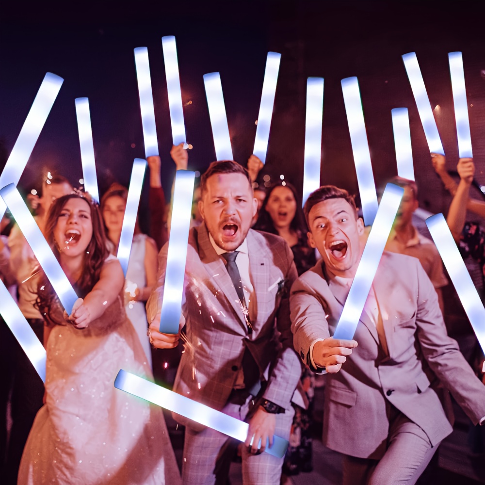 Wedding Event Supply - 56pcs White Tricolor 3LED Light Foam