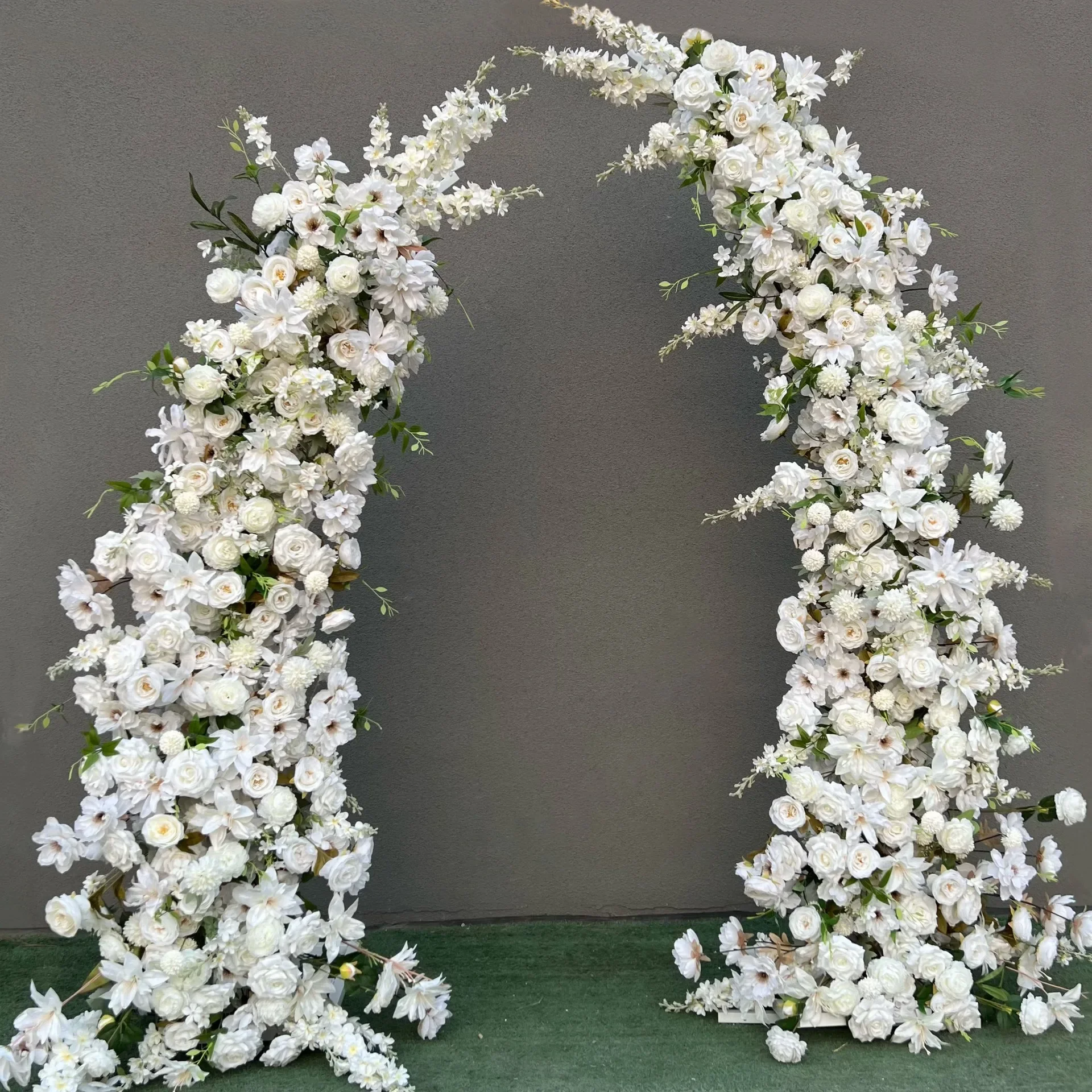 Wedding Arch Flower - Trumpet Arch Artificial Flower Arrangement, Moon