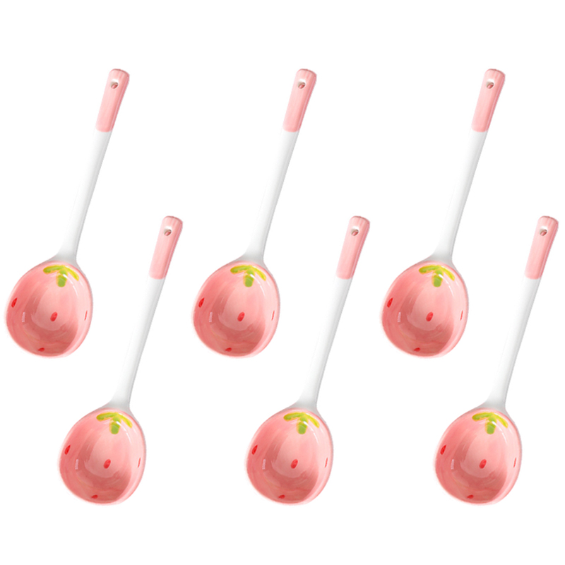 Wedding Supply Online - 4/6pcs creative online celebrity long-handled ceramic