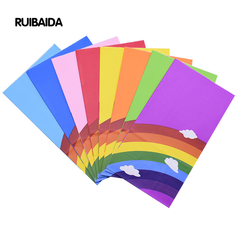 10/20/25pcs kraft rainbow food - Wedding Event Supply incelemesi ve fiyatı