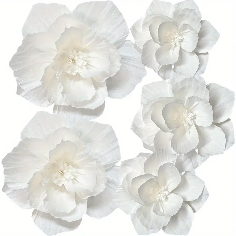5 Packs of White Paper Flowers - Wedding Power Supply incelemesi ve fiyatı