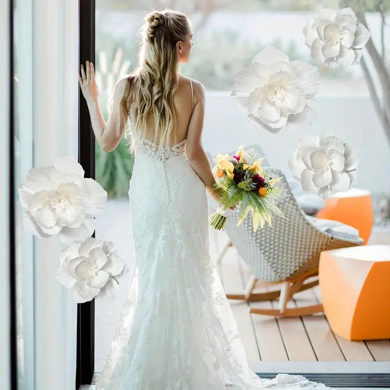 5 Packs of White Paper Flowers - Wedding Power Supply incelemesi ve fiyatı