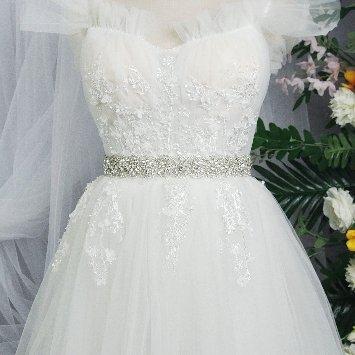 Rhinestone Bridal Belt for Wed - Bridal Sash Ribbon incelemesi ve fiyatı