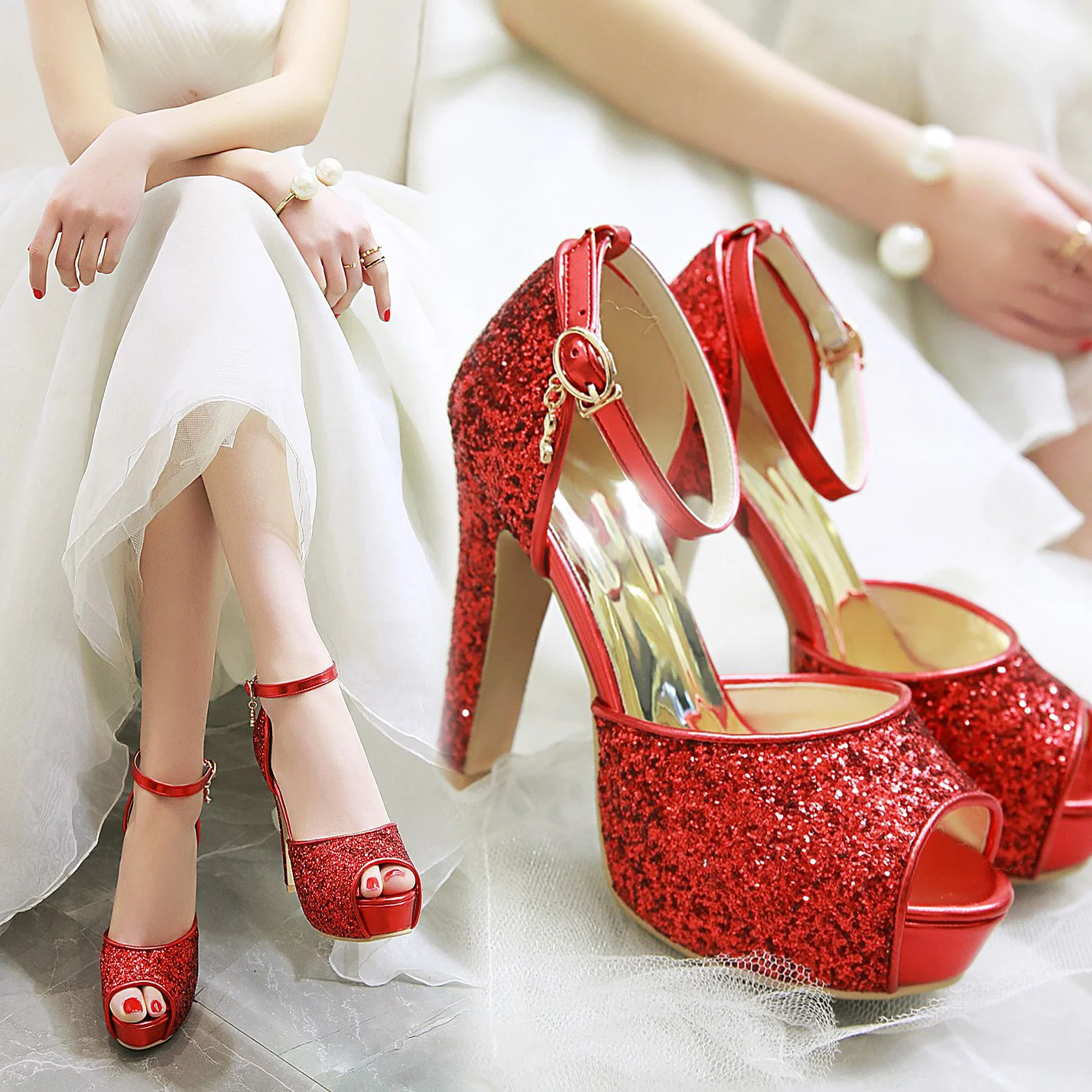 Silver Summer Women High Heel  - Wedding Fx incelemesi ve fiyatı