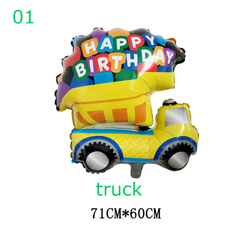 1PC Cartoon Car Balloons Fire  - Wedding Qq incelemesi ve fiyatı