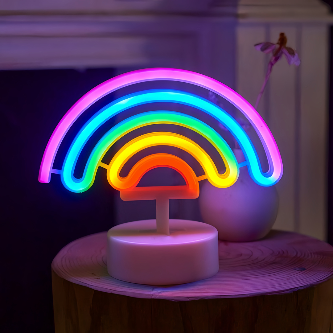 Cute rainbow neon lights, USB  - Wedding Power Supply incelemesi ve fiyatı