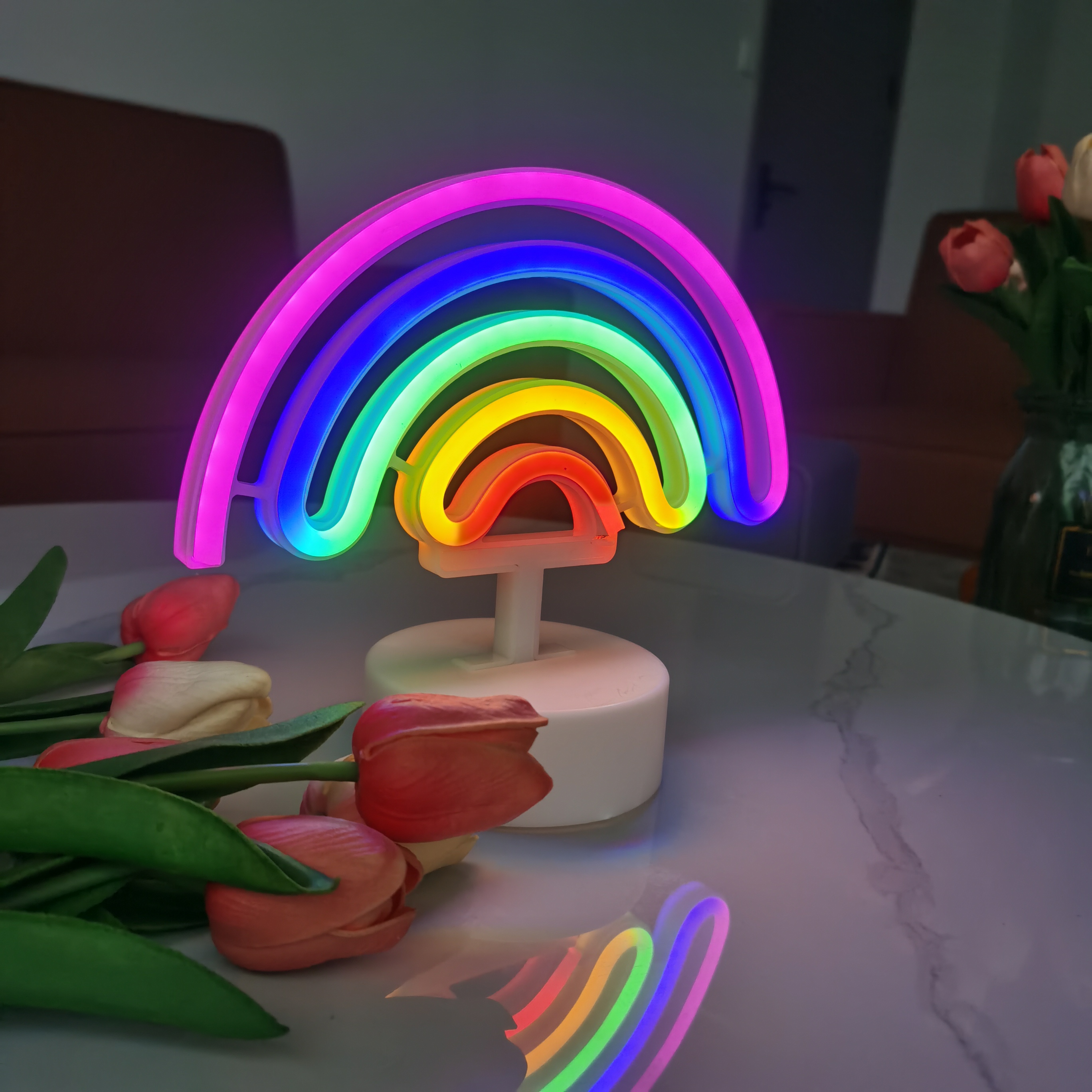 Cute rainbow neon lights, USB  - Wedding Power Supply incelemesi ve fiyatı