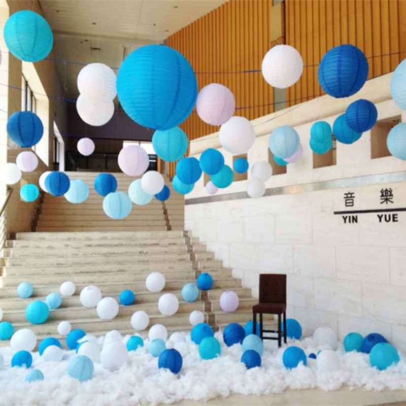 Blue Color China Paper Lantern - Wedding Event Supply incelemesi ve fiyatı