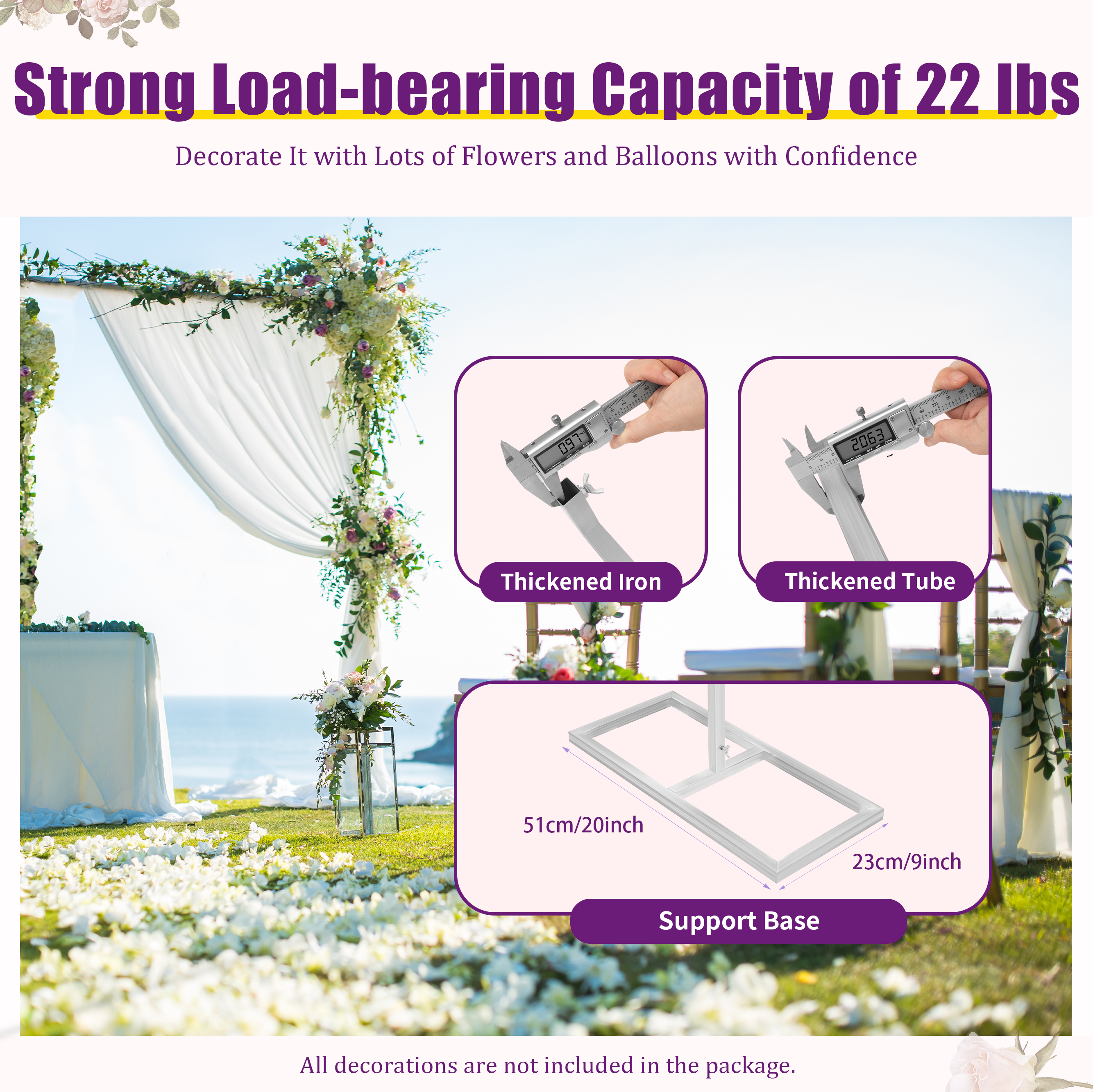 6*3m Arch Stand Wedding Arch B - Wedding Balloon Arch incelemesi ve fiyatı