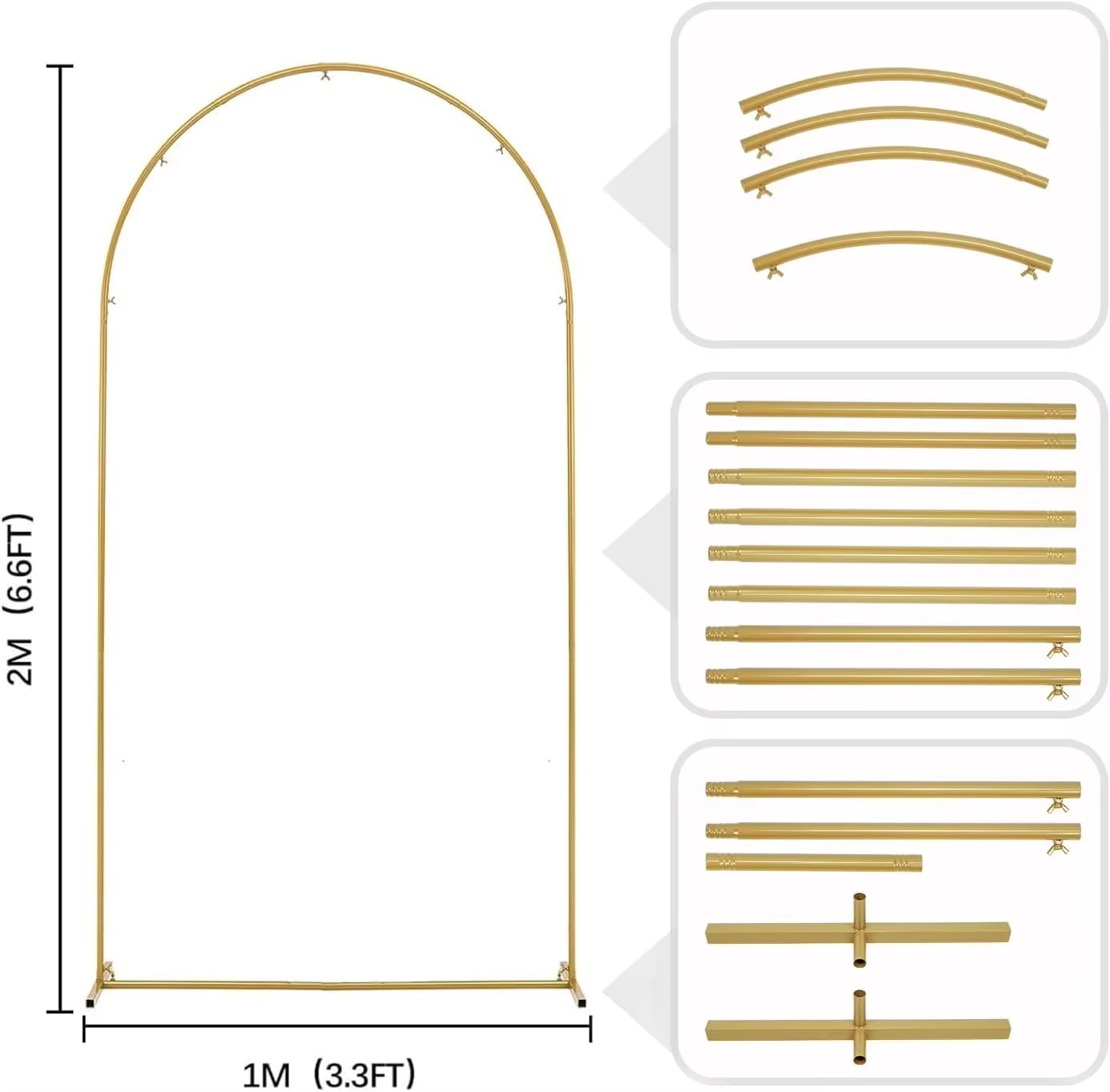 Metal Gold Wedding Arch Stand  - Wedding Balloon Arch incelemesi ve fiyatı