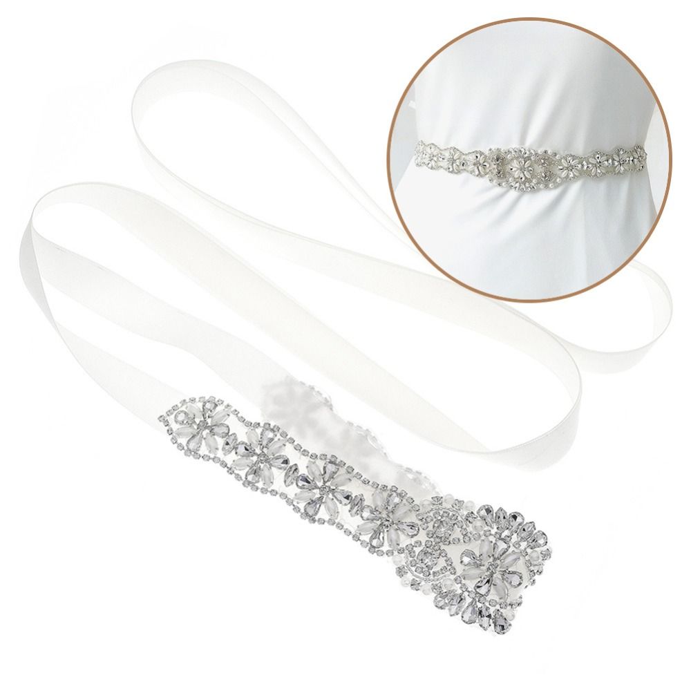 Sweet Silver Wedding Rhineston - Bridal Sash Ribbon incelemesi ve fiyatı