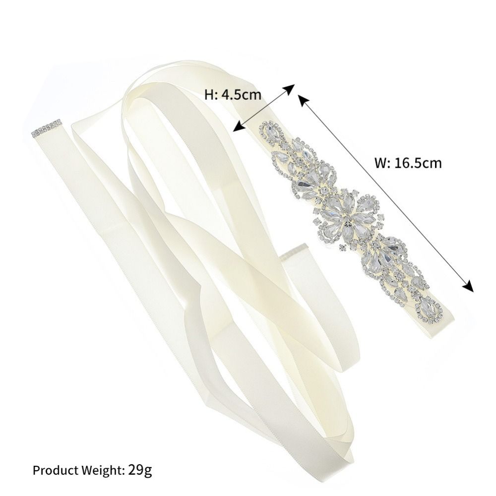 Sweet Silver Wedding Rhineston - Bridal Sash Ribbon incelemesi ve fiyatı