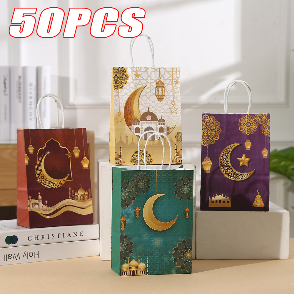 4Pcs Eid Mubarak Paper Gift Ba - Wedding Event Supply incelemesi ve fiyatı