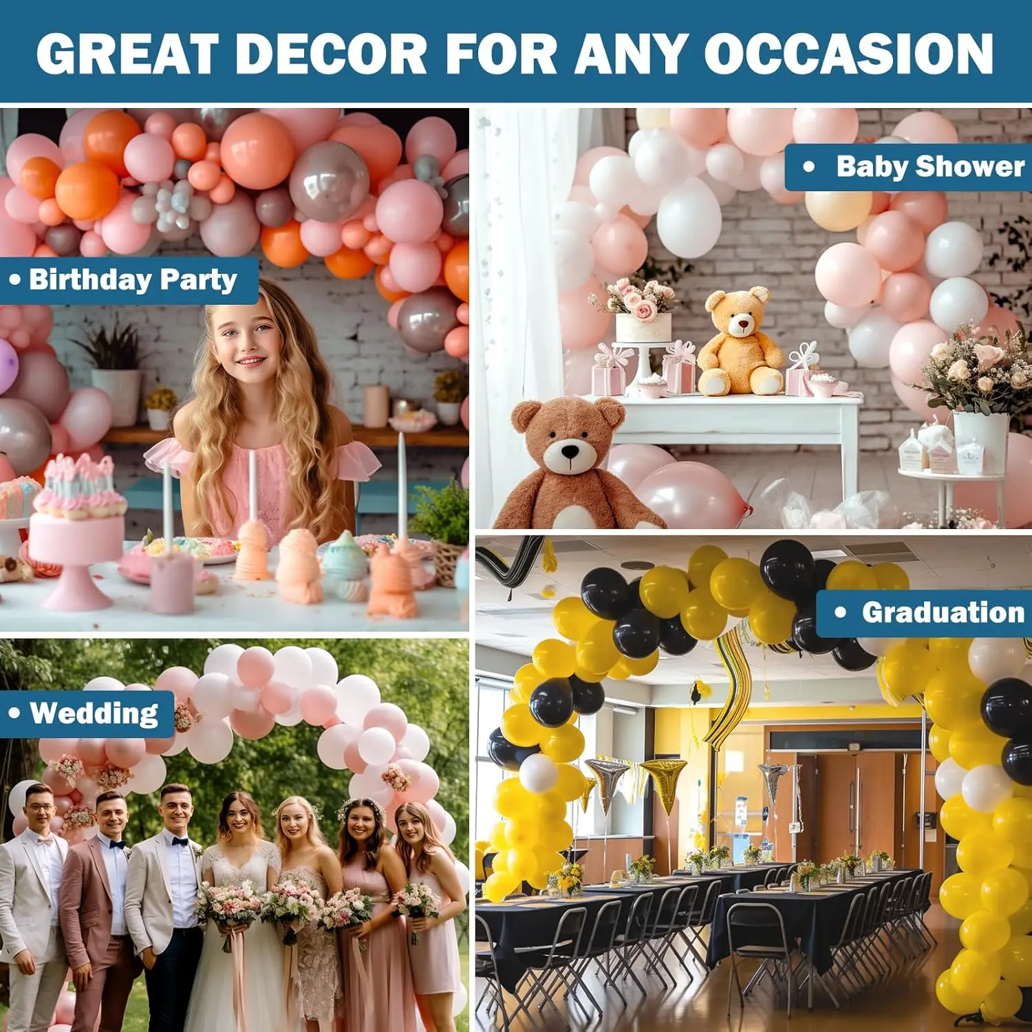 32.8 Feet Balloon Arch Garland - Wedding Balloon Arch incelemesi ve fiyatı