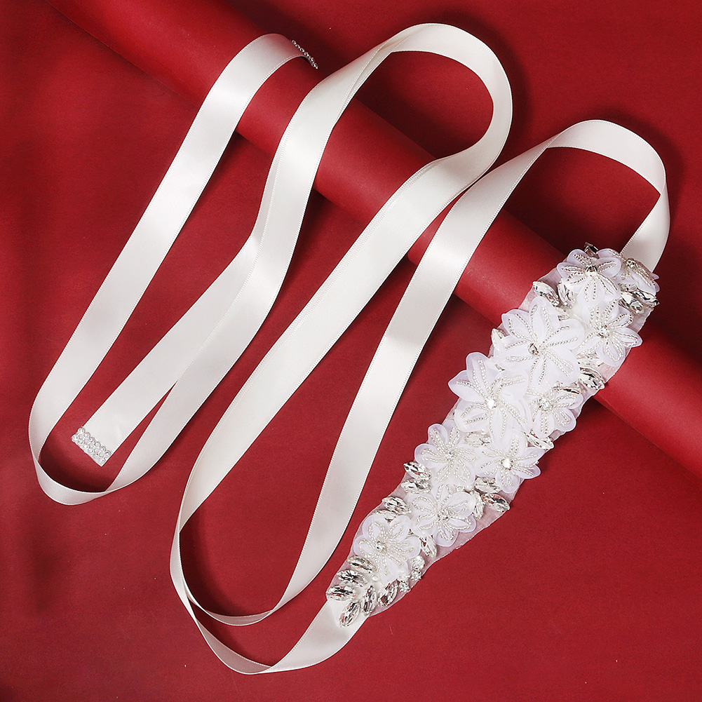 Romantic 3D Floral Bridal Belt - Bridal Sash Ribbon incelemesi ve fiyatı