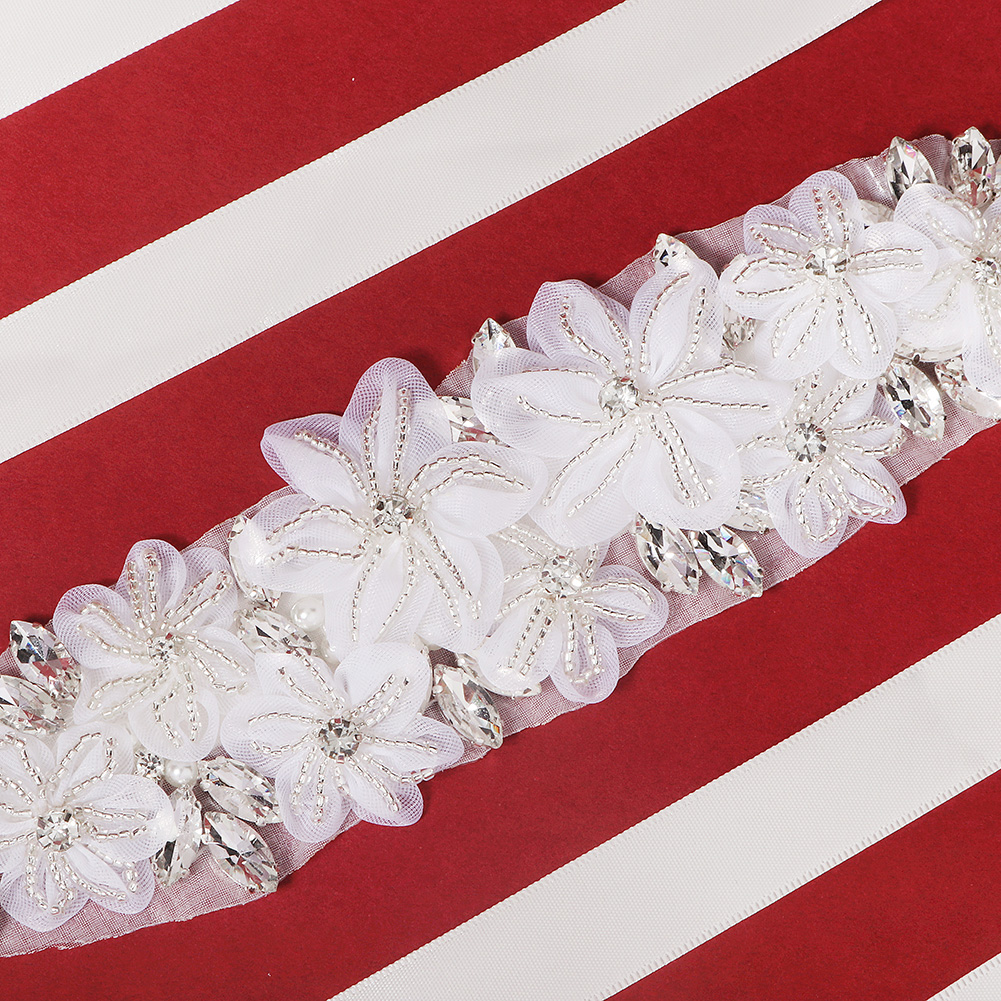 Romantic 3D Floral Bridal Belt - Bridal Sash Ribbon incelemesi ve fiyatı