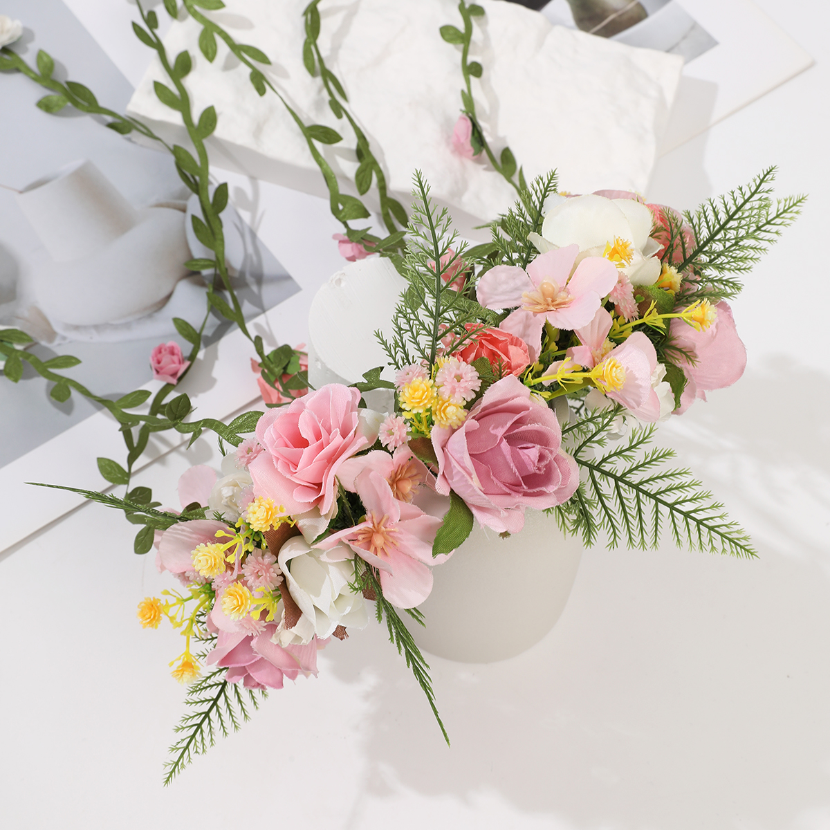 1pc Bohemian Rattan Flower Vin - Wedding Arch Flower incelemesi ve fiyatı