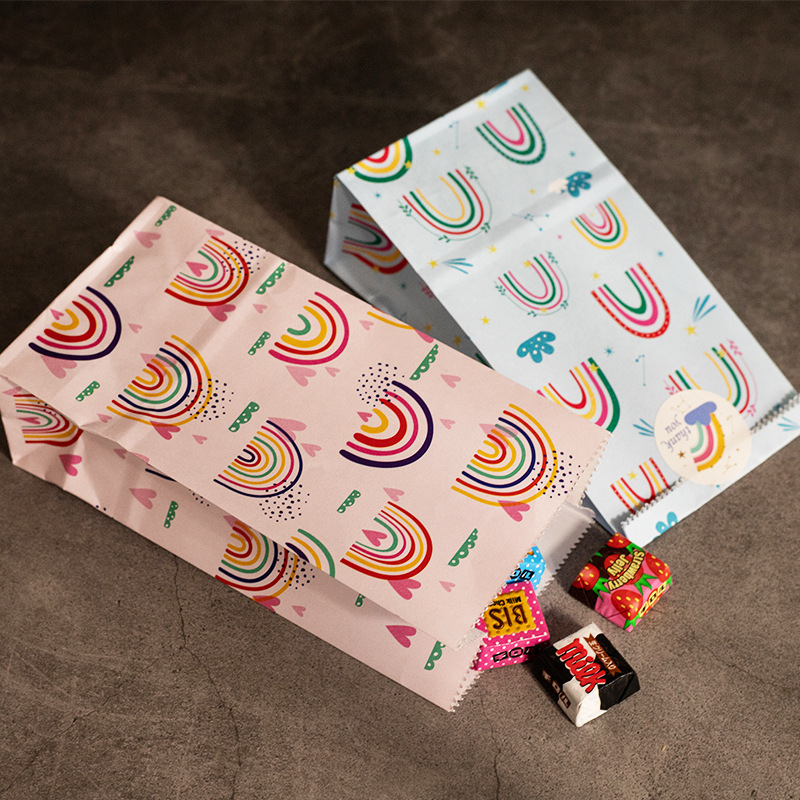 Small Paper Bags Rainbow Print - Wedding Event Supply incelemesi ve fiyatı