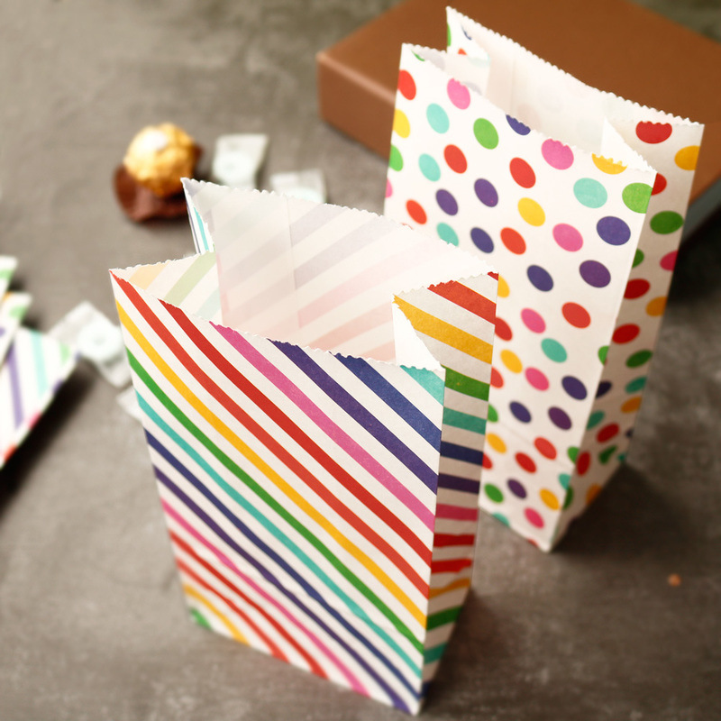 Small Paper Bags Rainbow Print - Wedding Event Supply incelemesi ve fiyatı