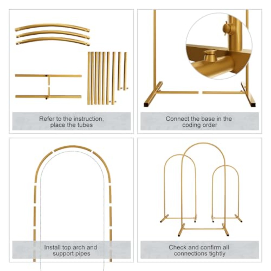 Metal Arch Backdrop Stand Set  - Wedding Balloon Arch incelemesi ve fiyatı