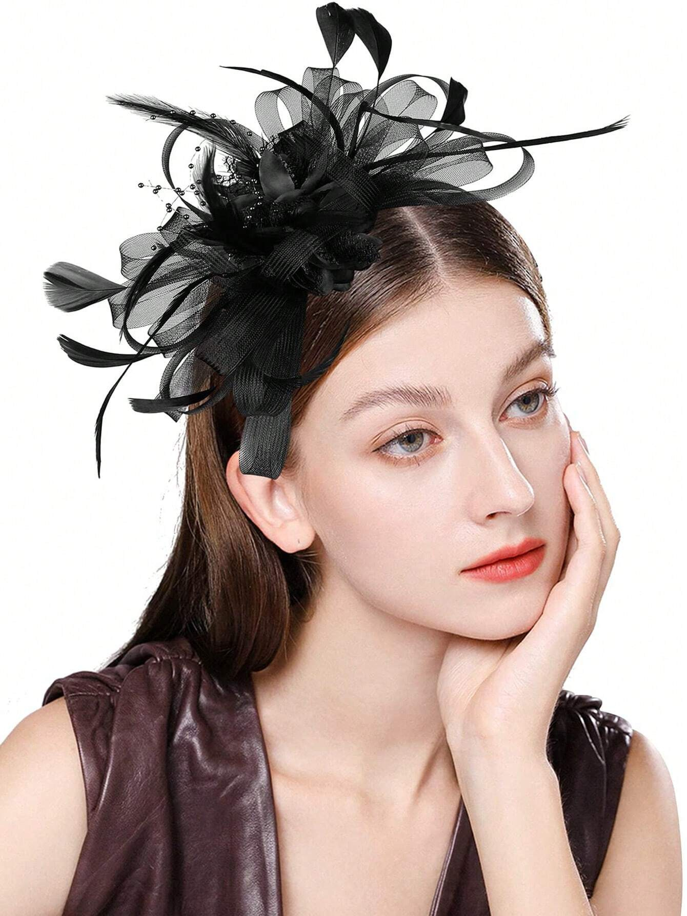 1pc Fascinator Headband With F - Wedding Dress Supply incelemesi ve fiyatı