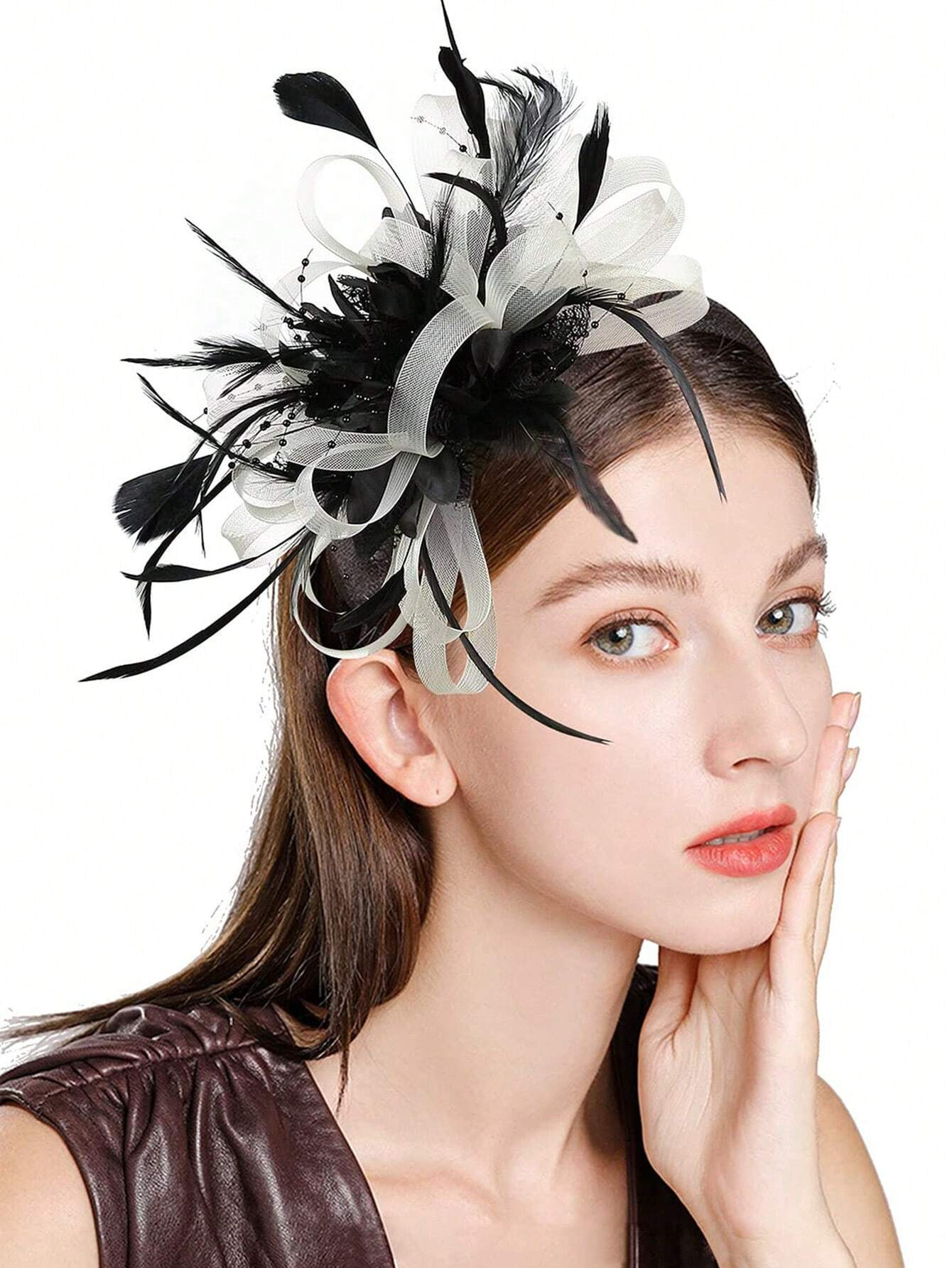 1pc Fascinator Headband With F - Wedding Dress Supply incelemesi ve fiyatı