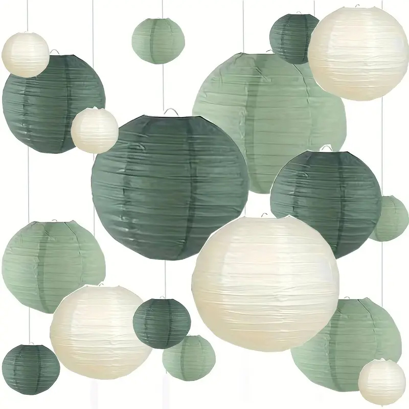 3Pcs Round Hanging Sage Green  - Wedding Event Supply incelemesi ve fiyatı