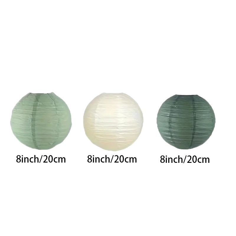 3Pcs Round Hanging Sage Green  - Wedding Event Supply incelemesi ve fiyatı