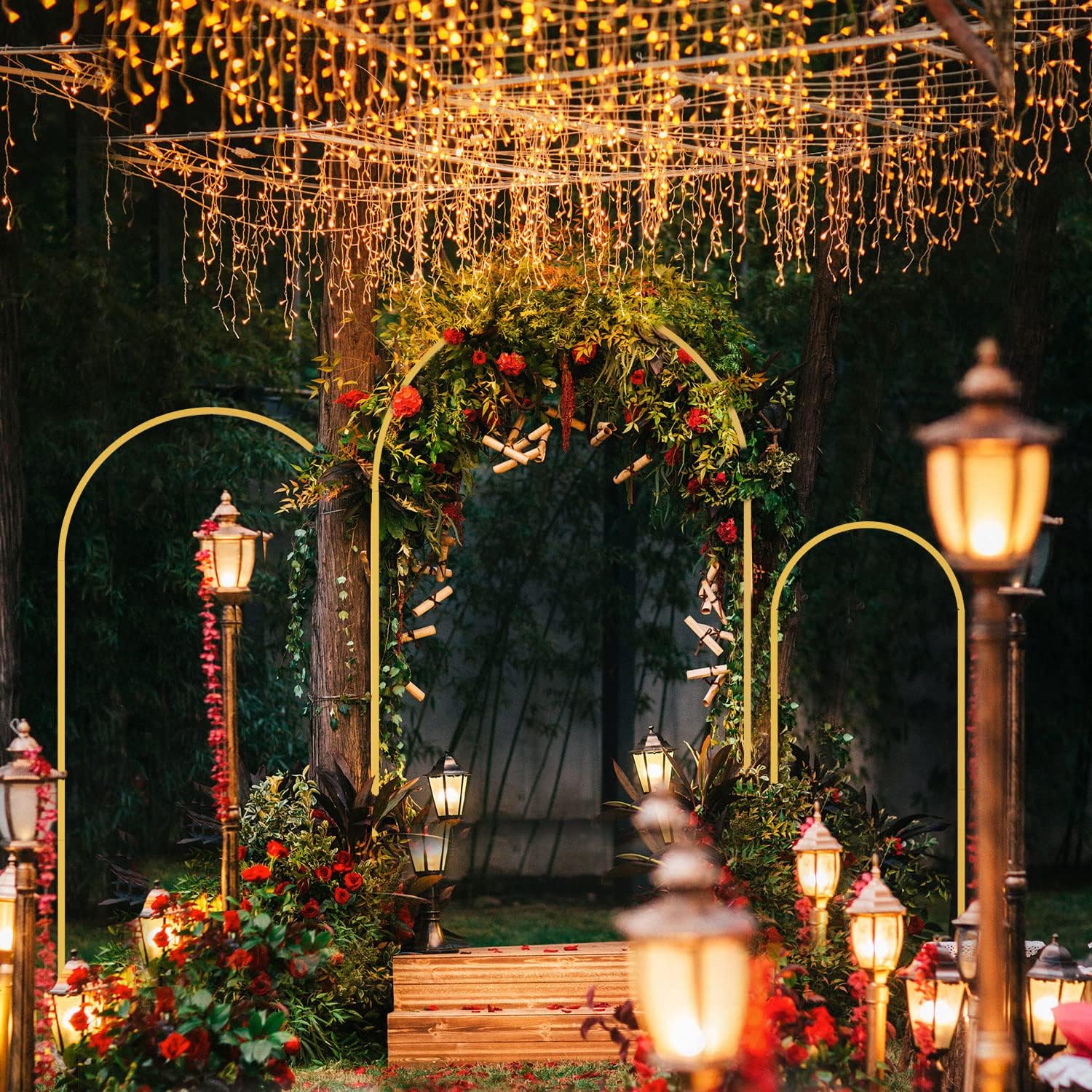 1pc Gold Metal Arch Backdrop S - Wedding Balloon Arch incelemesi ve fiyatı