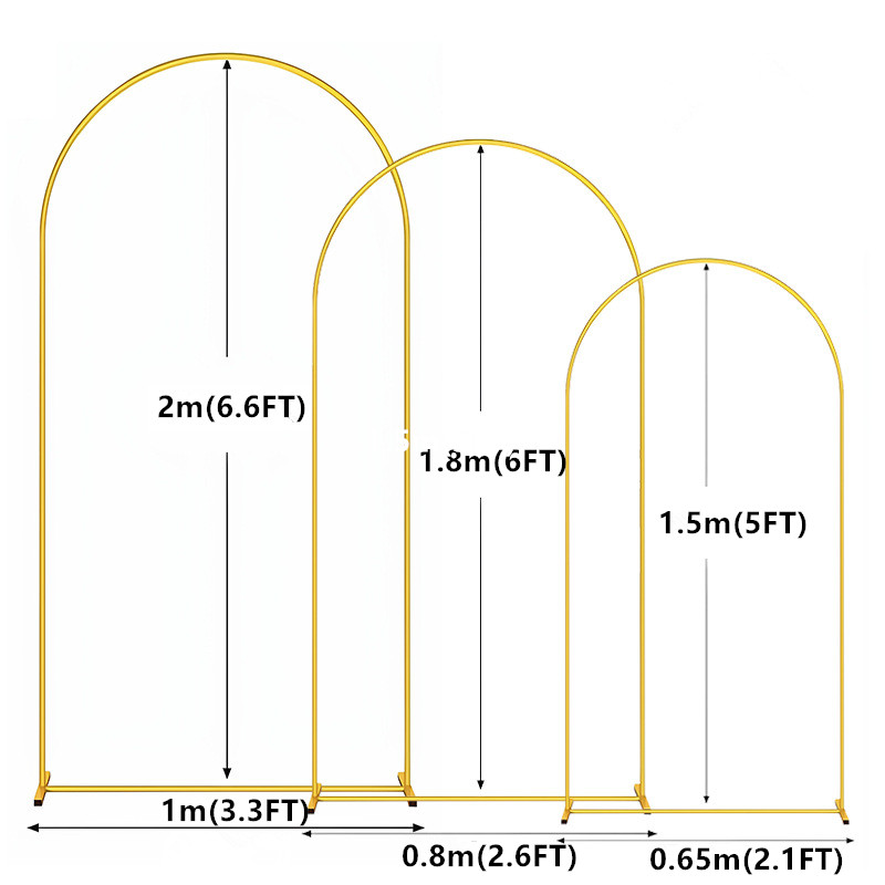 1pc Gold Metal Arch Backdrop S - Wedding Balloon Arch incelemesi ve fiyatı