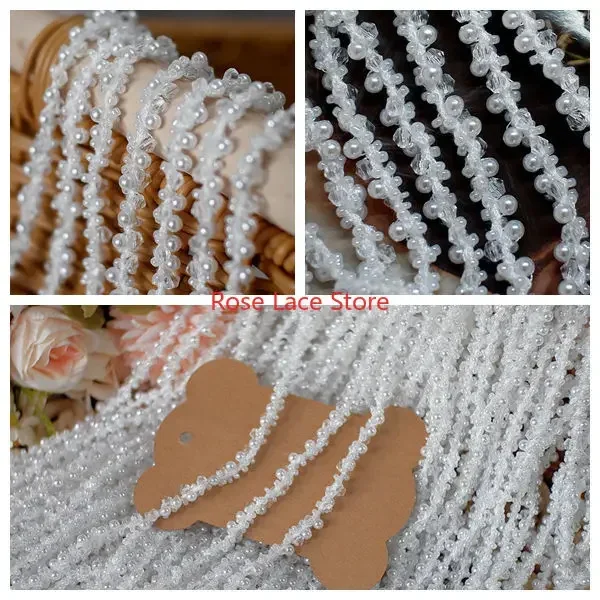 3 Yards Pearl lace trim, pearl - Bridal Sash Ribbon incelemesi ve fiyatı