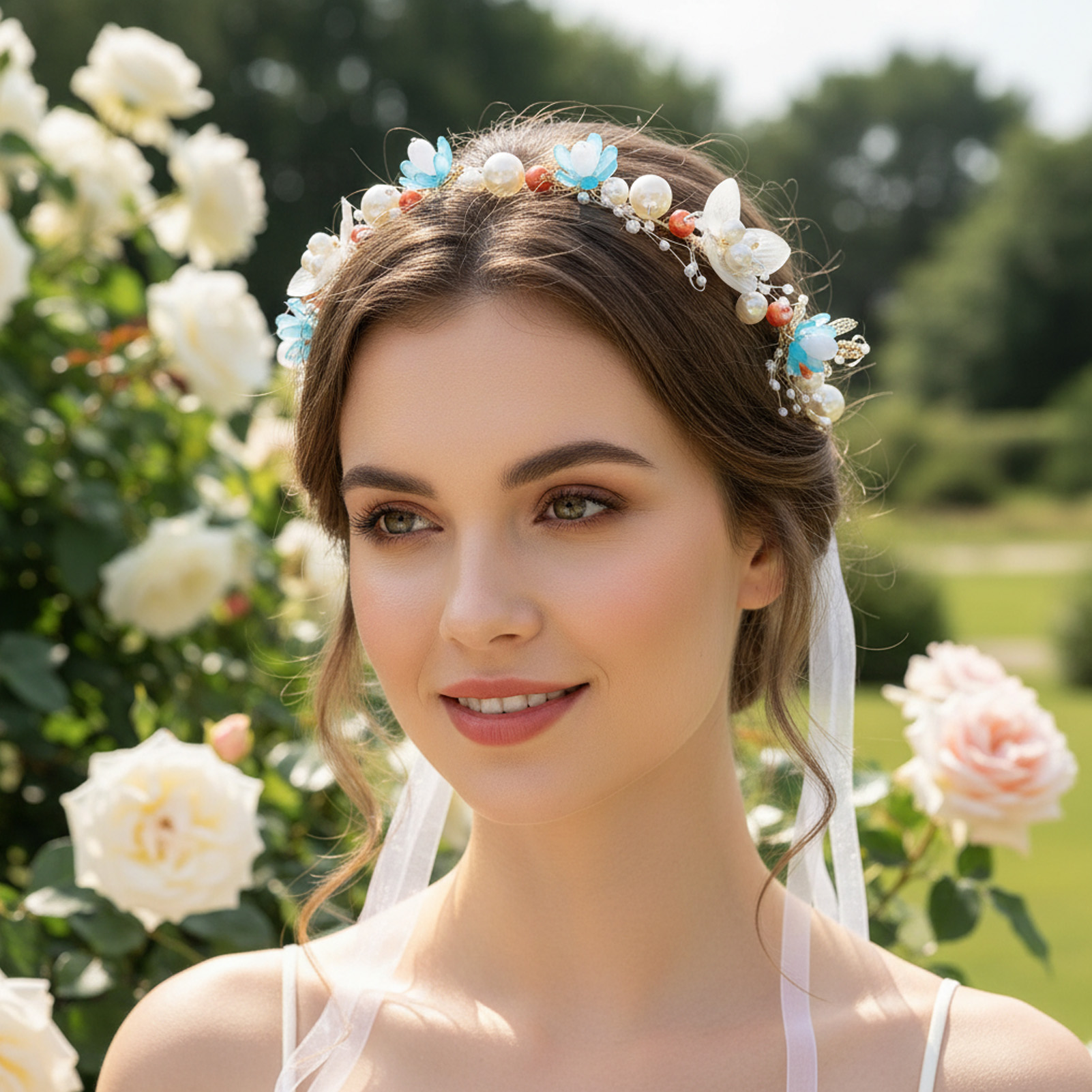 Pearl Flower Headband Bridal W - Wedding Arch Flower incelemesi ve fiyatı