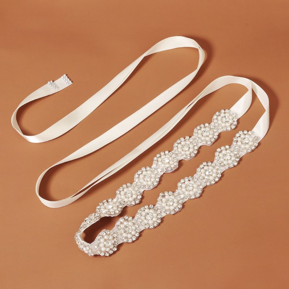 Fashion Luxury Crystal Pearls  - Bridal Sash Ribbon incelemesi ve fiyatı