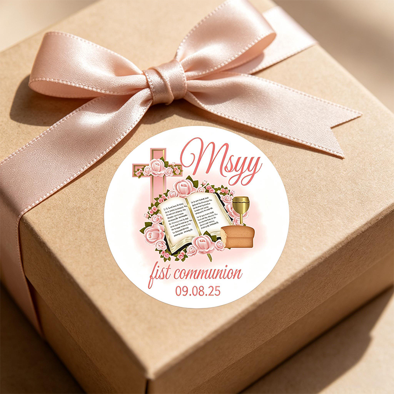 Personalized Stickers Pink Flo - Wedding Souvenir incelemesi ve fiyatı