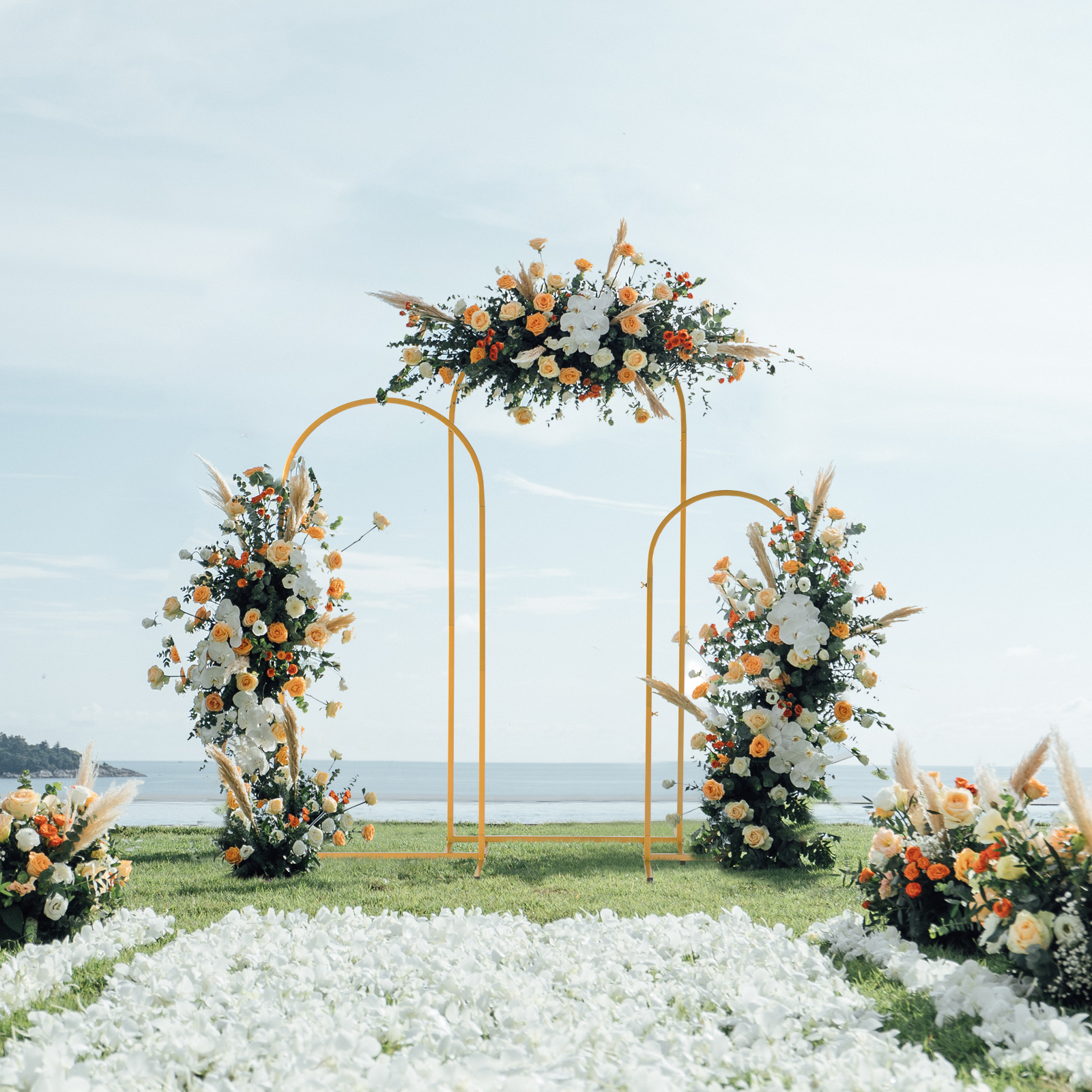 Golden metal balloon arch brac - Wedding Balloon Arch incelemesi ve fiyatı