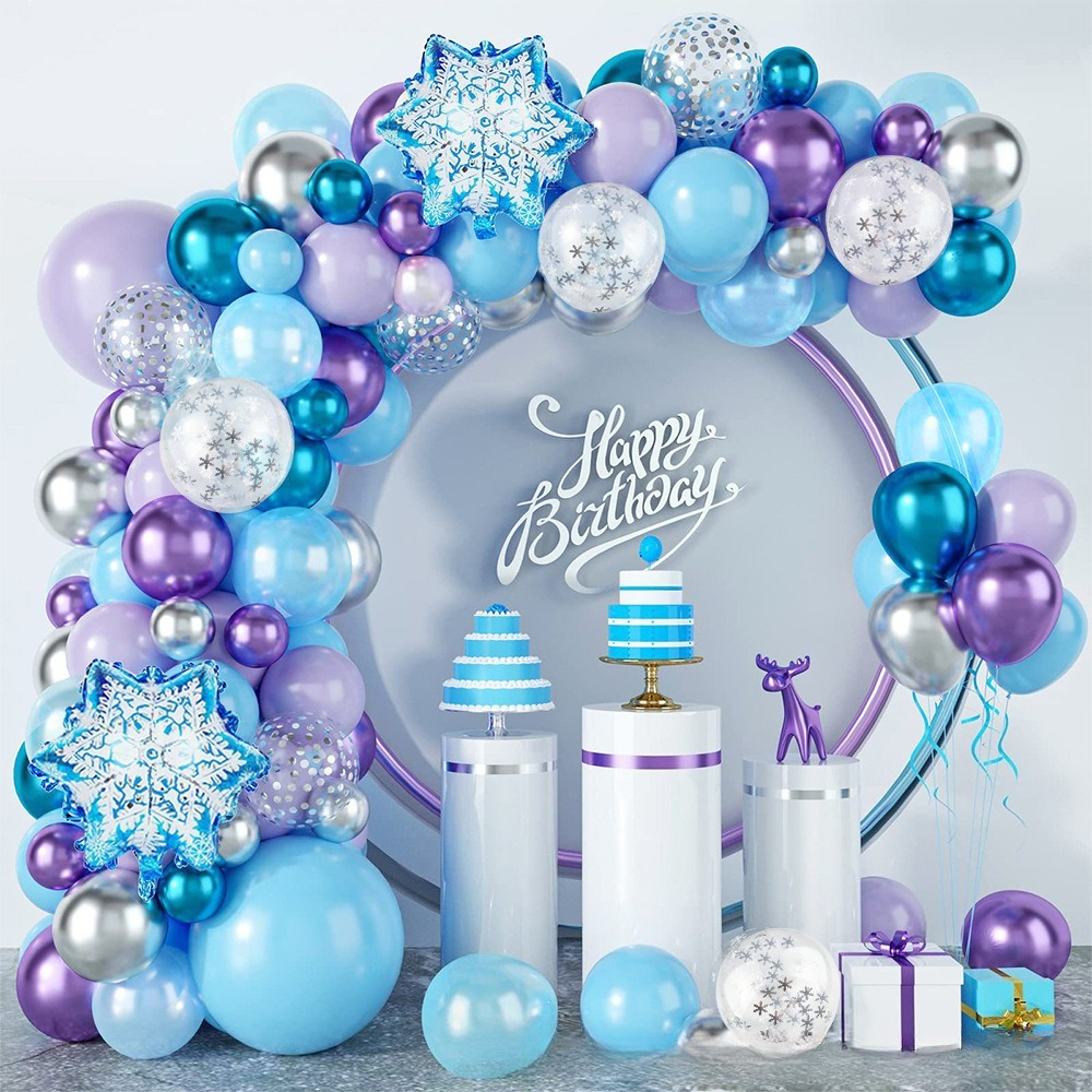 Winter Wonderland Snowflake Ba - Wedding Balloon Arch incelemesi ve fiyatı