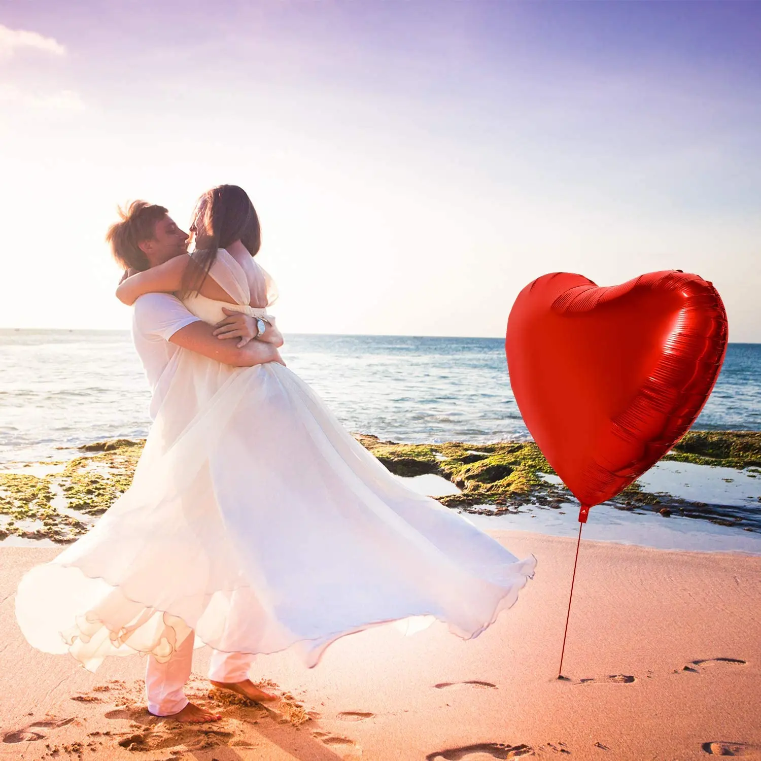 1/2pcs 36 inches Heart balloon - Wedding Qq incelemesi ve fiyatı