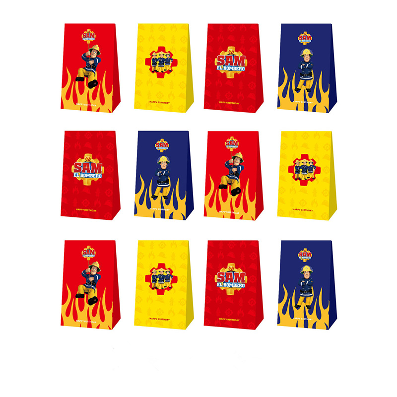 12pcs Fireman Sam Candy Bags P - Wedding Event Supply incelemesi ve fiyatı