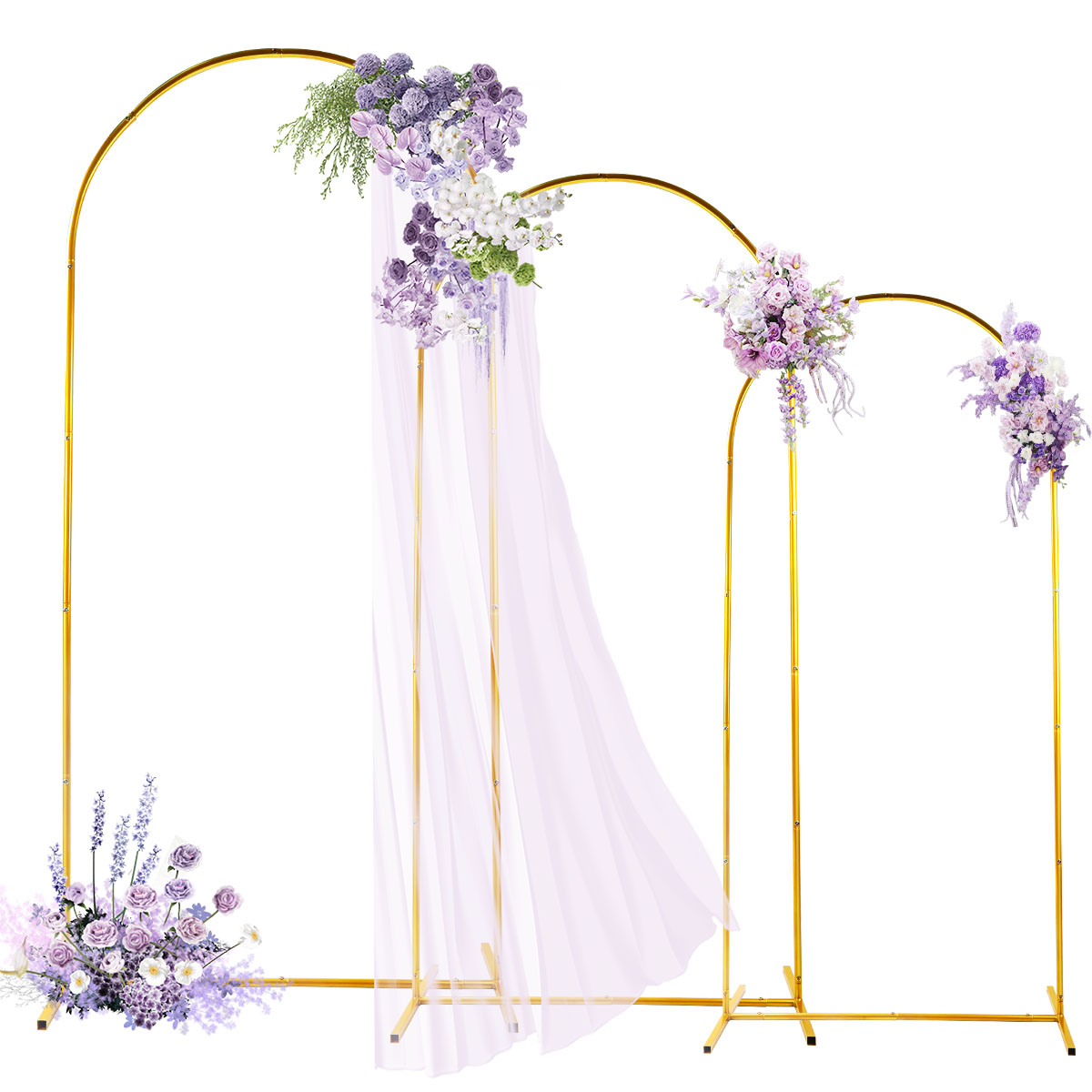 3Pack Golden Metal Arch Kits,  - Wedding Balloon Arch incelemesi ve fiyatı