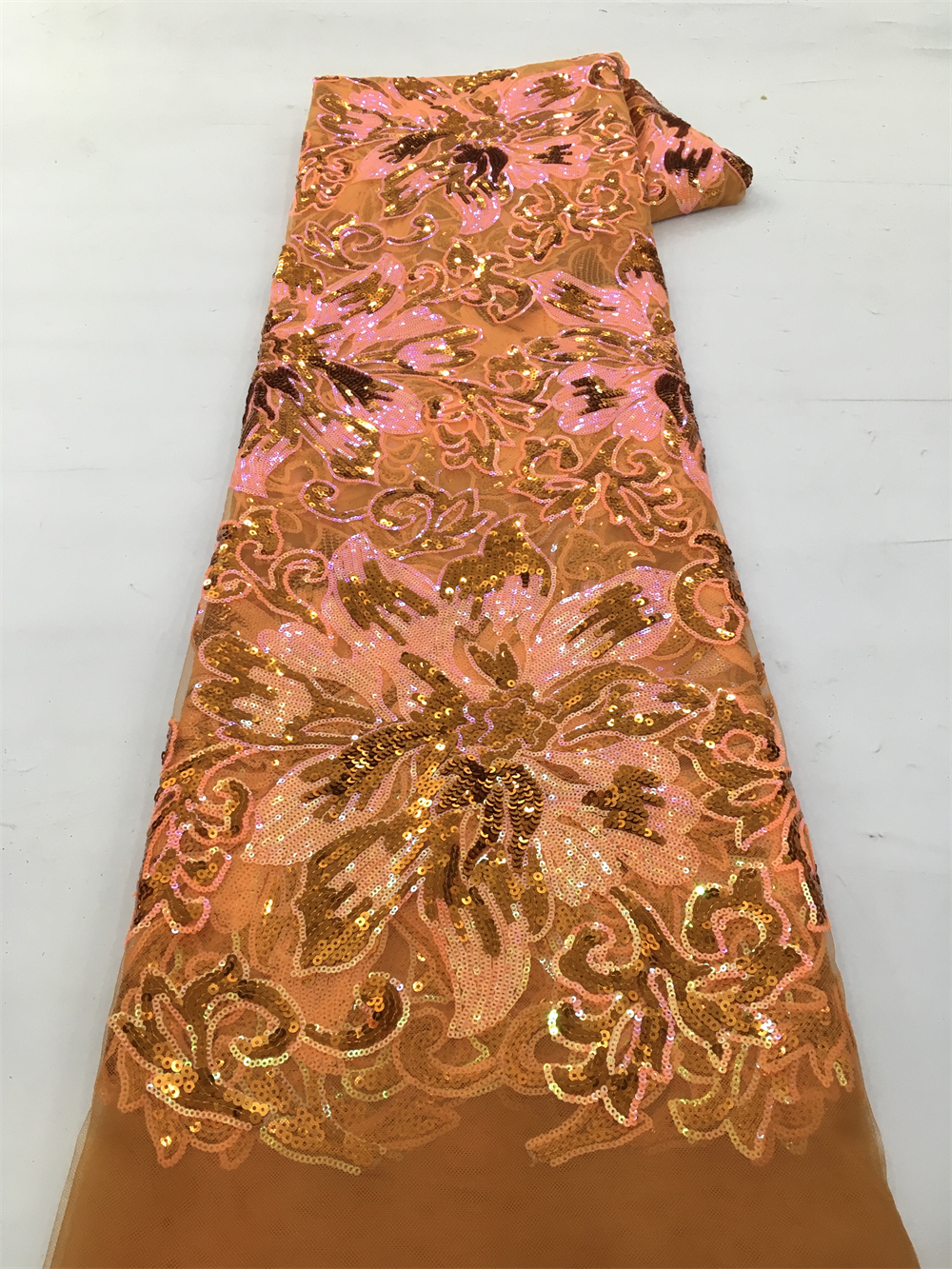 African Sequins Net Lace Fabri - Wedding Dress Supply incelemesi ve fiyatı