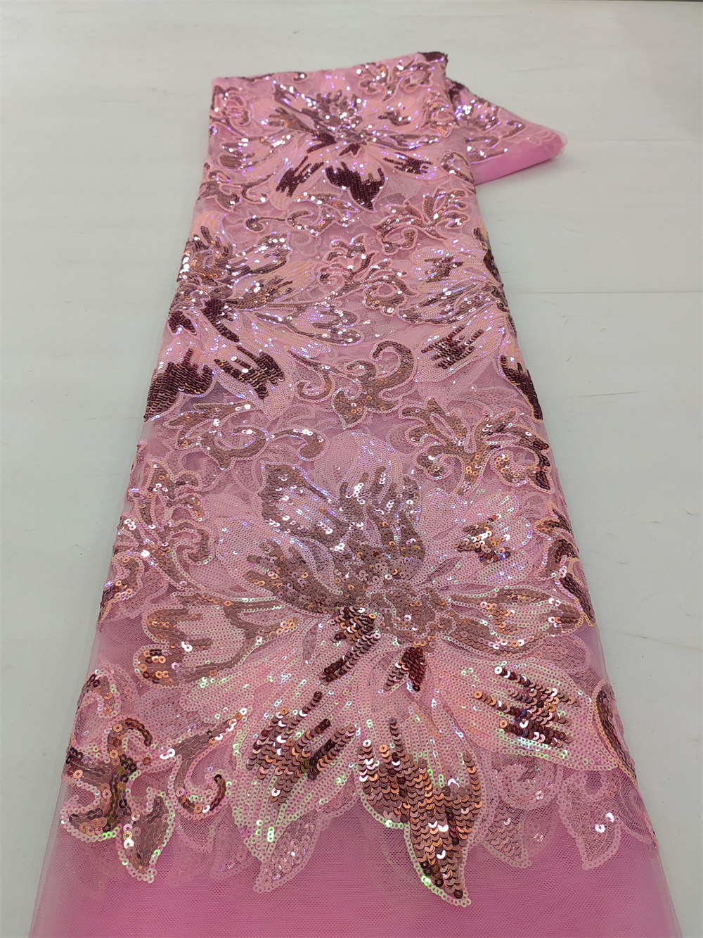 African Sequins Net Lace Fabri - Wedding Dress Supply incelemesi ve fiyatı